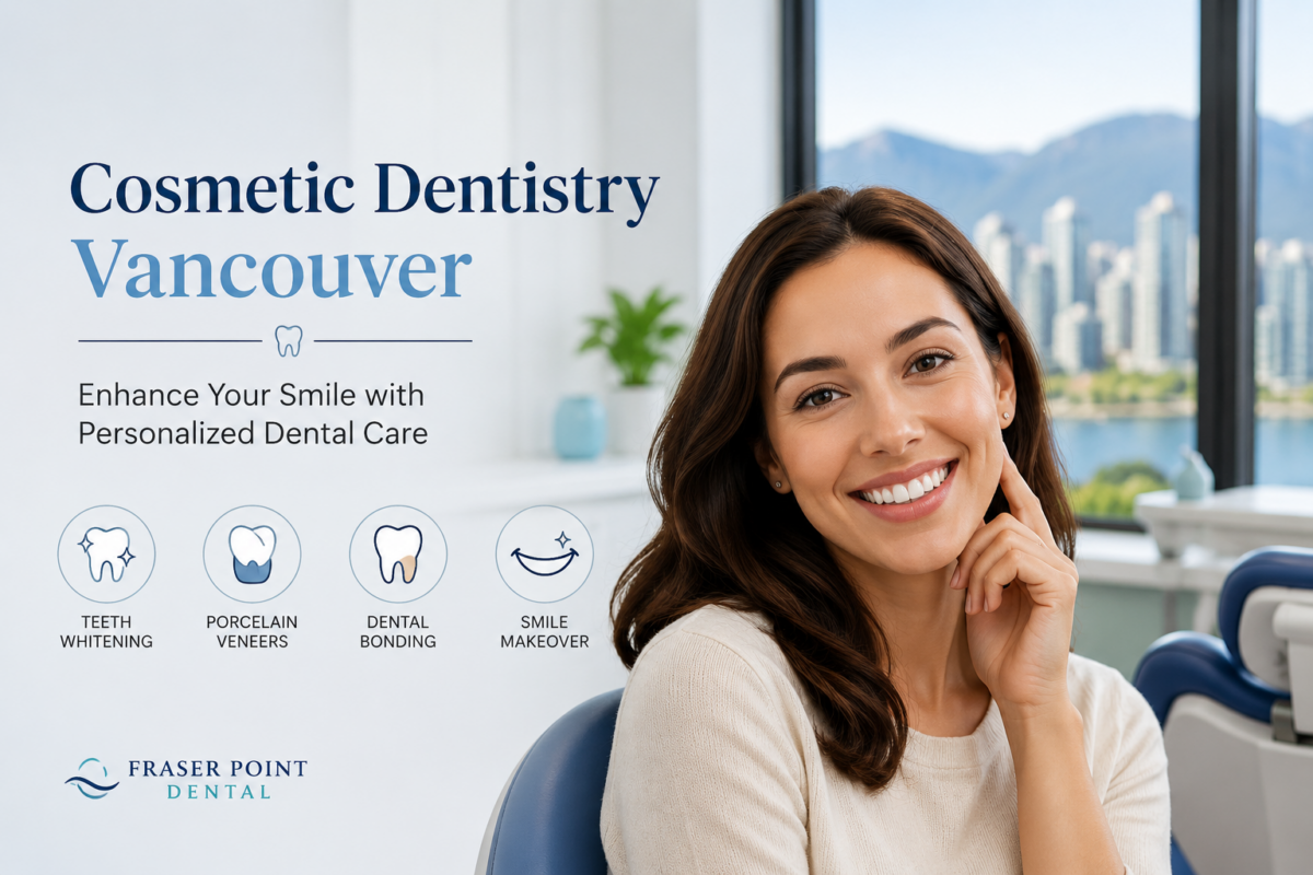 Patient smiling confidently after cosmetic dentistry treatment in Vancouver